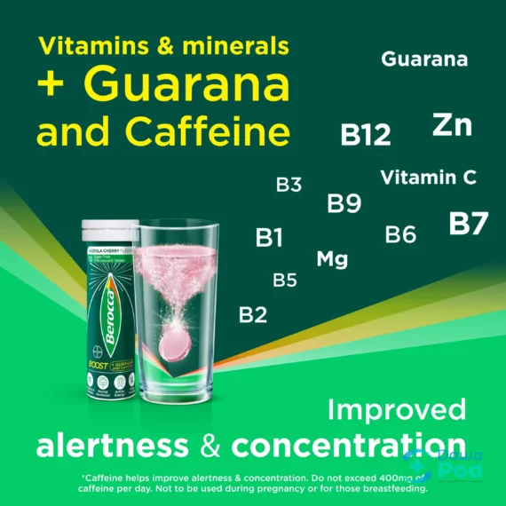 Berocca Boost Guarana Effervescent Tablets 10`s.5