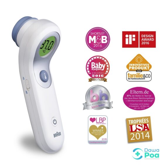 Braun Thermometer 2 in 1 No-Touch + Front.5