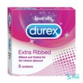 Durex Ribbed Condoms 3s1