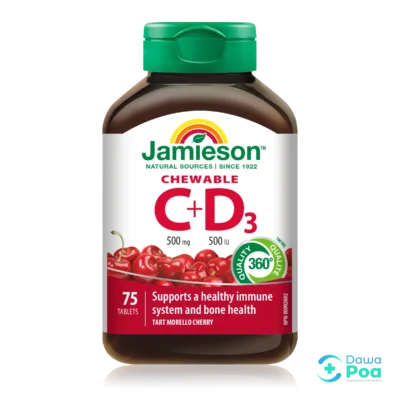Jamieson Chewable C 500mg+ D3 500iu Tablets 75's1
