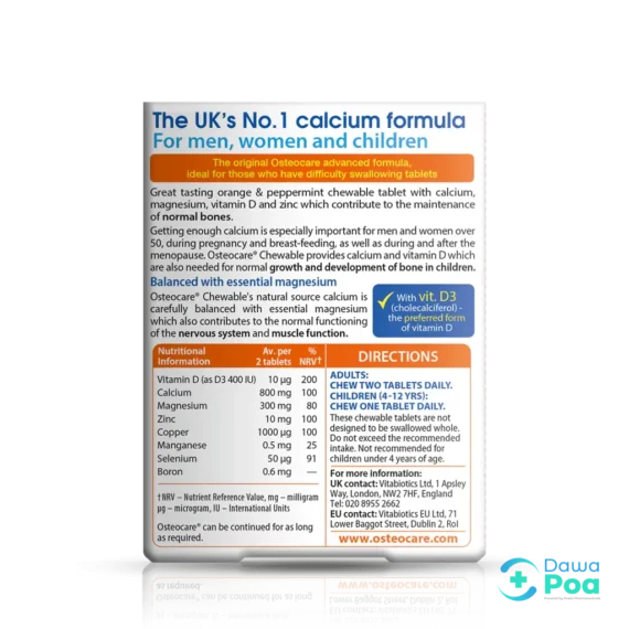 Vitabiotics Osteocare Chewable Tablets 30's2