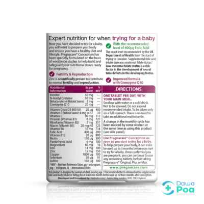 Vitabiotics Pregnacare Conception Tablets 2