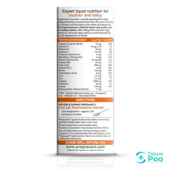 Vitabiotics Pregnacare Liquid 200ml2