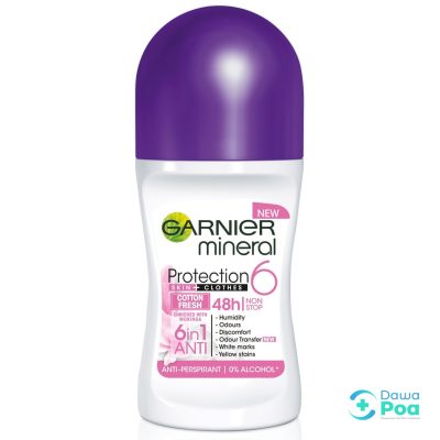 Garnier Mineral Ladies Roll On 6in1 Cotton Fresh 50ml