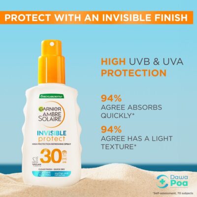Garnier Ambre Solaire Invisible Protect Refresh Sun Protection Spray SPF 30.1