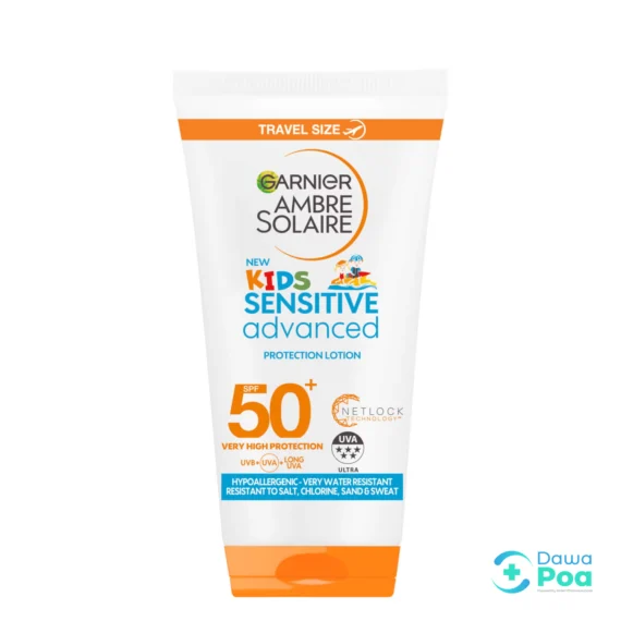Garnier Ambre Solaire Kids Sensitive Advanced Travel Sun Cream SPF50+ 50ml