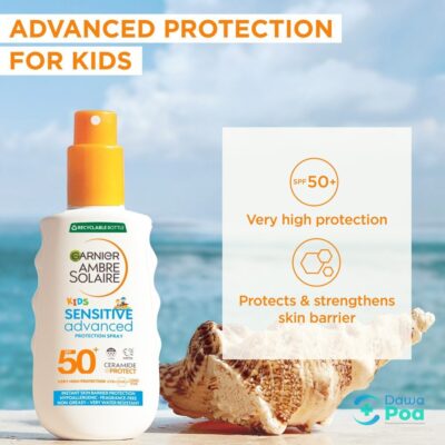 Garnier Ambre Solaire Kids Water Resistant Sun Cream Spray SPF50+ 150ml.1