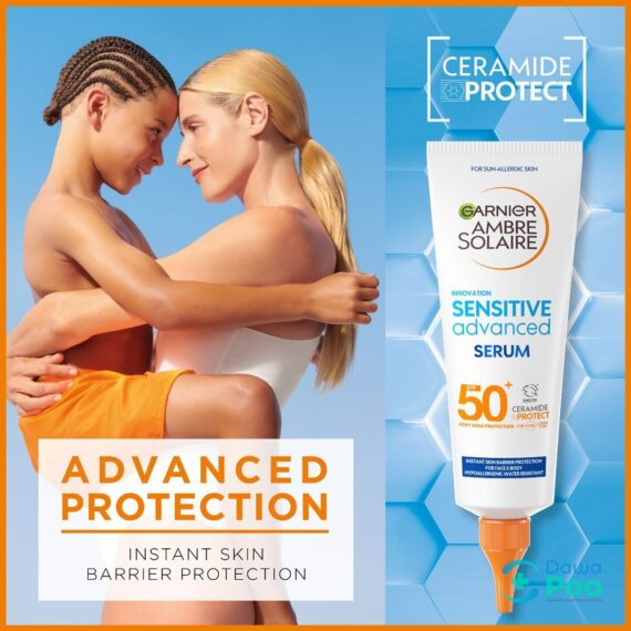 Garnier Ambre Solaire Sensitive Advanced Serum for Face & Body, with SPF 50+ .1