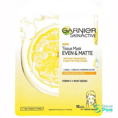 Garnier Even and Matte Instant Radiance Tissue Mask