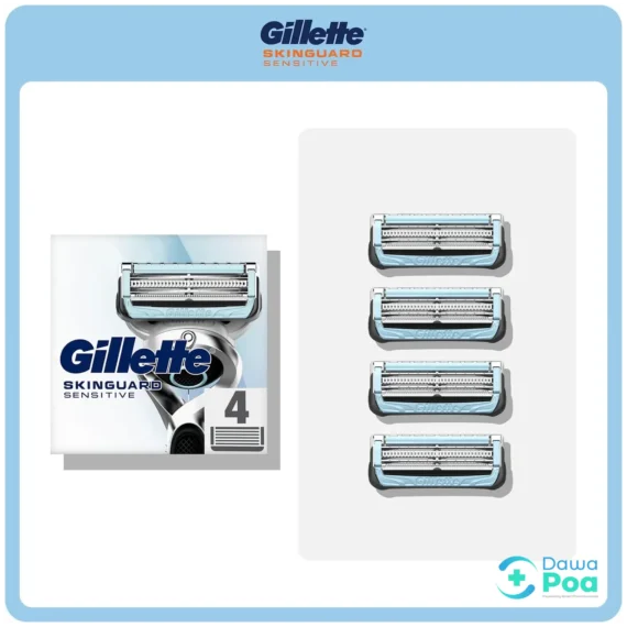 Gillette SkinGuard Razor For Sensitive Skin 4 Refill Blades