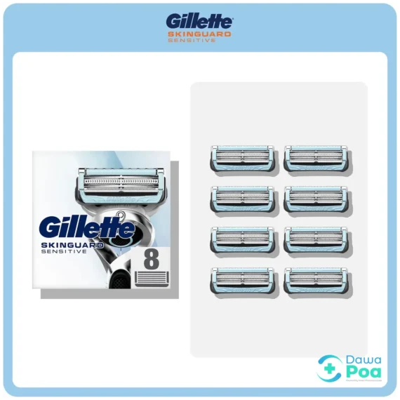 Gillette SkinGuard Razor For Sensitive Skin 8 Refill Blades