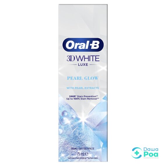 Oral-B 3D White Luxe Pearl Glow Toothpaste 75mlooo