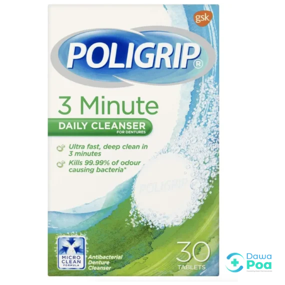 Poligrip Daily Cleanser For Dentures Tablets 30s (2)