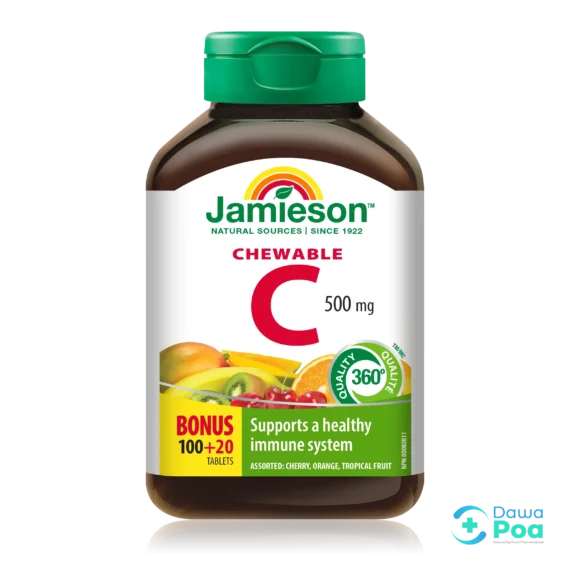Jamieson Chewable C 500mg Tablets Assorted Flavours1