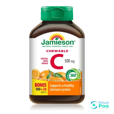 Jamieson Chewable C 500mg Tablets Tangy Orange