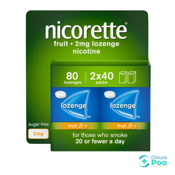 Nicorette Lozenge - Fruit 2mg 80s